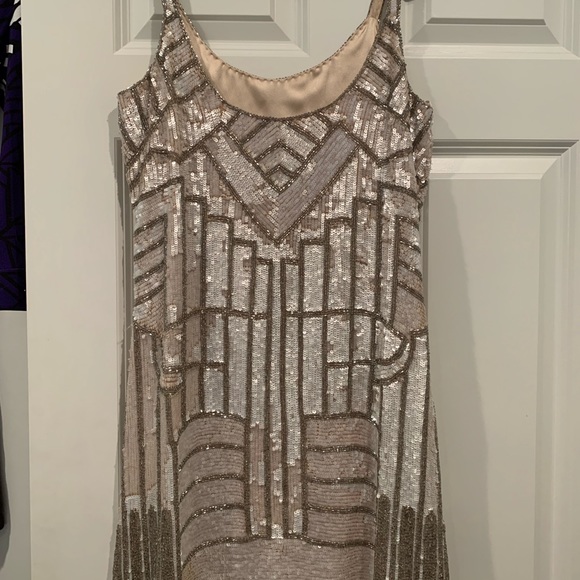 Parker Blush Sequin Cocktail Dress - Size Small - Picture 4 of 5